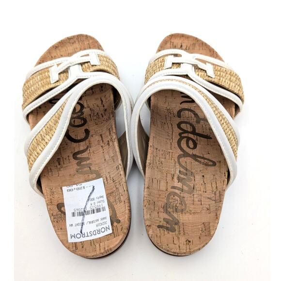 Sam Edelman Rowan Double Strap Slide Sandals Women's Natural Size US8M EU38.5 - Picture 13 of 13